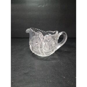 Mckee Wiltec‎ Clear Pressed Glass Creamer, Vintage Pitcher, American Glassware